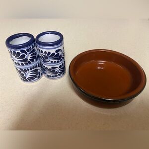Shot glasses & 5” Dish